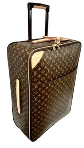 Louis Vuitton Pegase 65 Classic Monogram Bag Luggage w/ Garment Hanger COA