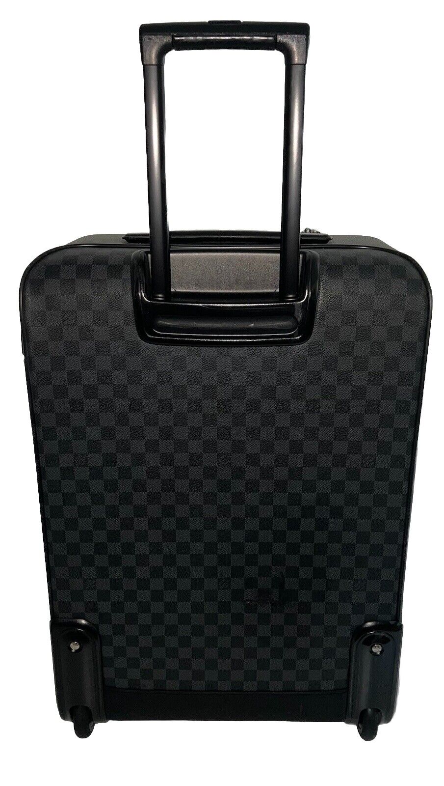 Louis Vuitton Pegase 65 Graphite Suitcase Unisex Luggage Bag Silvertone COA