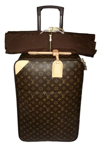 Louis Vuitton Pegase Classic Monogram Suitcase + Garment Hanger & COA