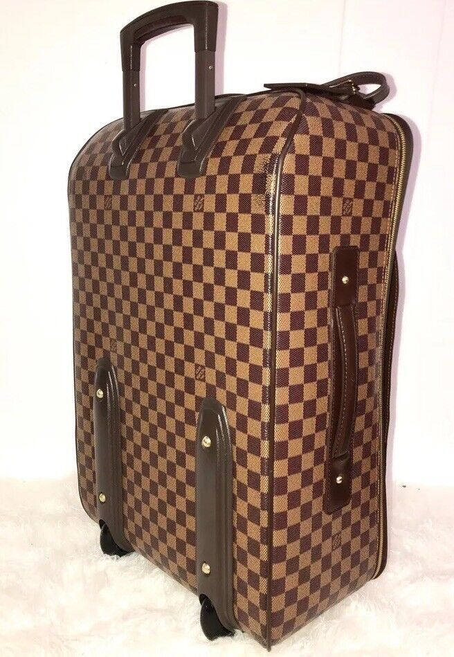 Louis Vuitton Pegase Damier Ebene Rolling Suitcase Bag w/ Garment Hanger +COA