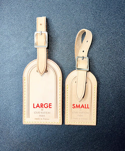 Louis Vuitton Luggage Name Tag Tan Vachetta Large Authentic 💝