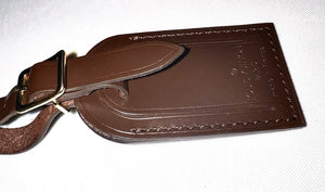 Louis Vuitton Damier Ebene Leather Tag  Small Brown Bag Charm Name Tag France