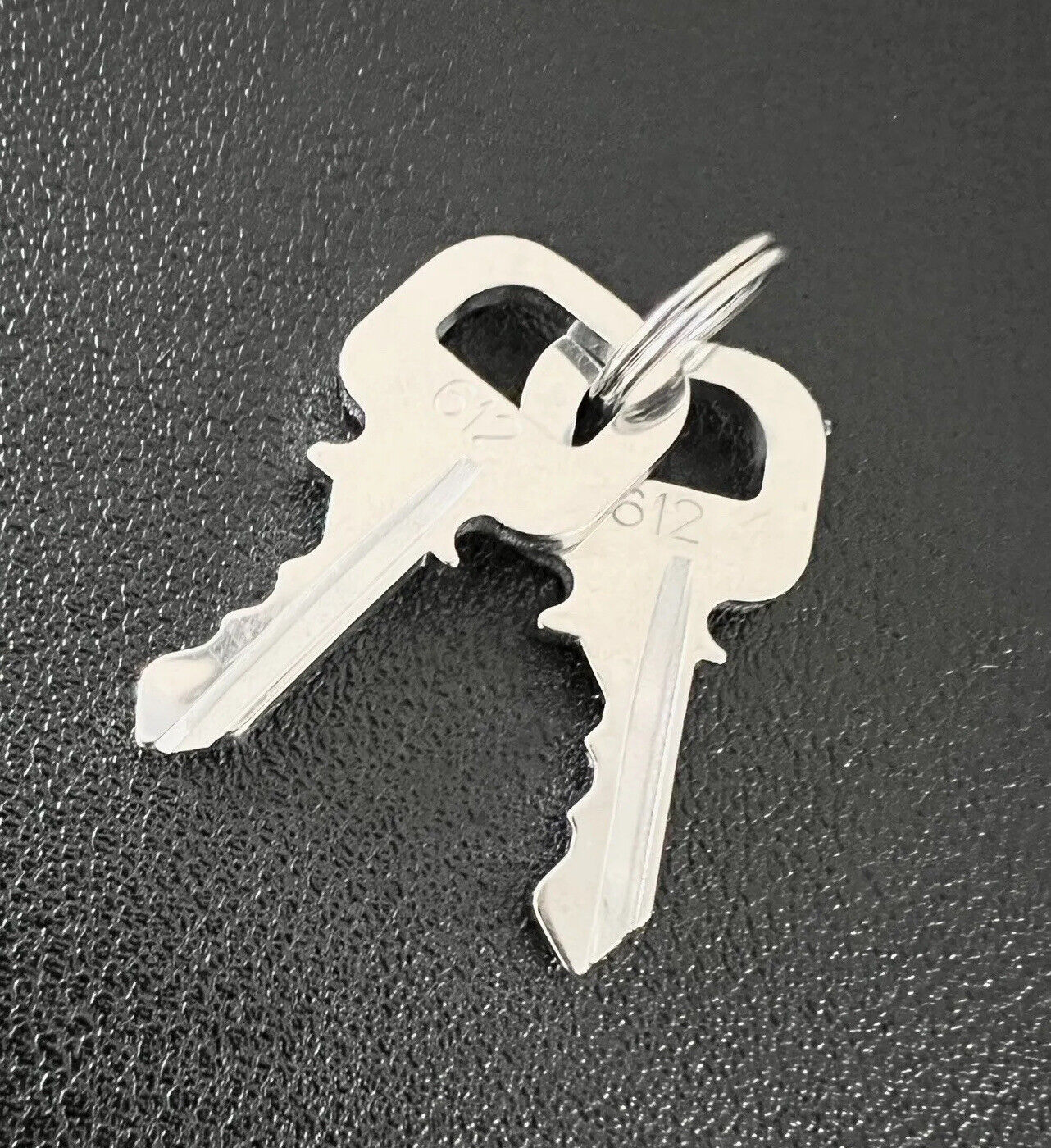 Louis Vuitton Key 612- 1 Set - For Silver tone Palladium Lock Padlock # 612