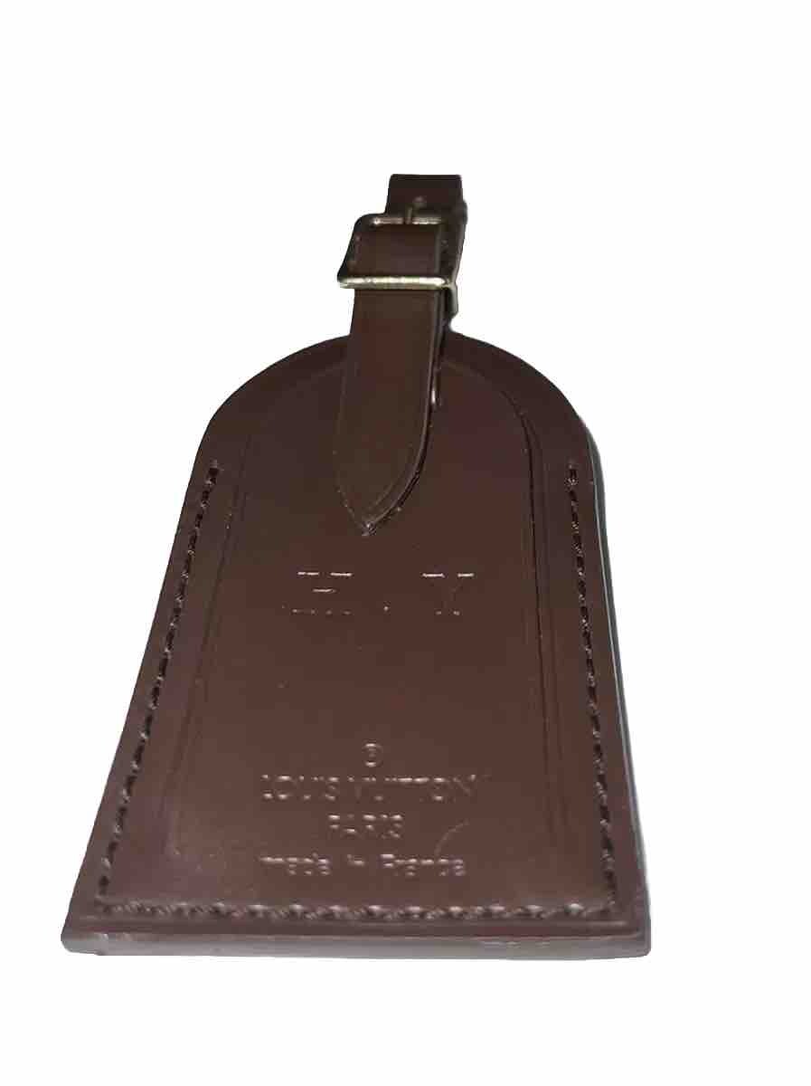 Louis Vuitton ID Tag w/ HY Initials Damier Ebene Y H Goldtone -  France