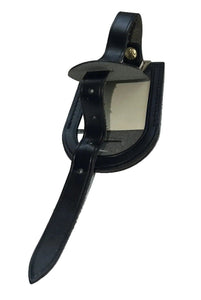 Louis Vuitton Name Tag w/ JK Initials Black Leather Goldtone Large🔥