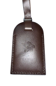 Louis Vuitton Name Tag w/ KW Initials Hawaii Stamped Damier Ebene Gunmetal