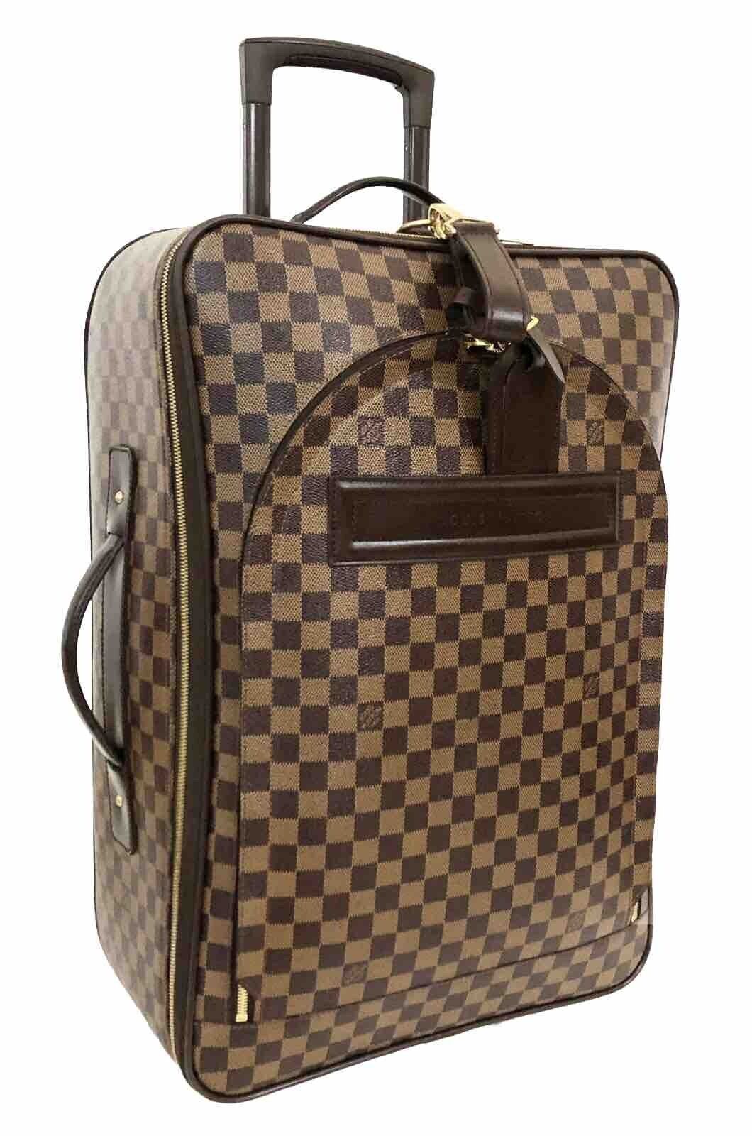 Louis Vuitton Pegase Rolling Suitcase Damier Ebene w/ Garment Bag & COA