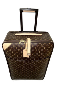 Louis Vuitton Pegase 65 Classic Monogram Bag Luggage w/ Garment Hanger COA