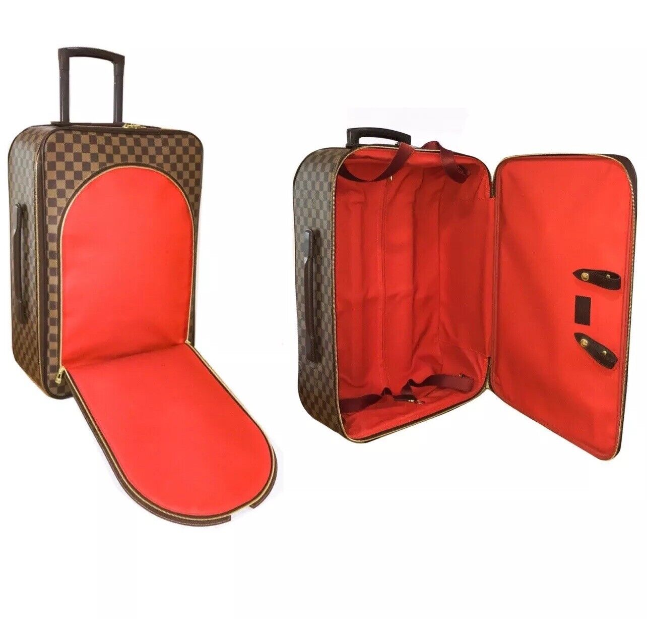 Louis Vuitton Pegase Damier Ebene Rolling Suitcase Bag Carry Garment Hanger 🍁
