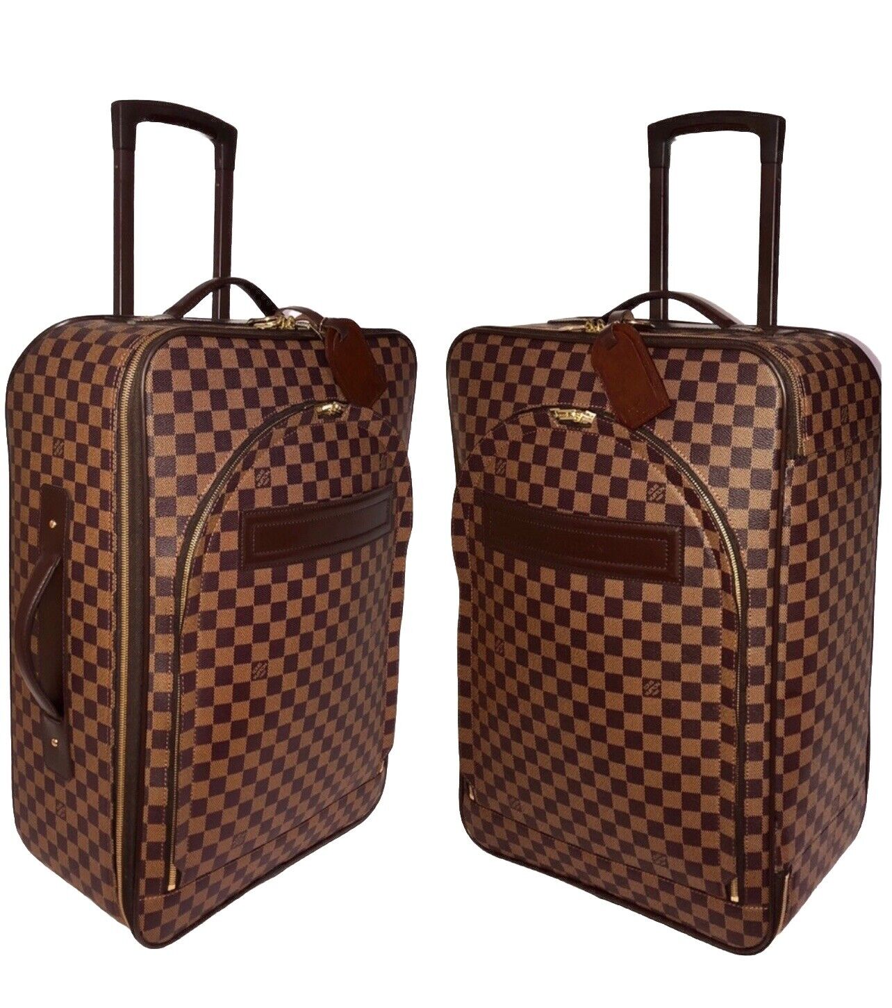 Louis Vuitton Pegase Rolling Suitcase Damier Ebene w/ Garment Bag & COA