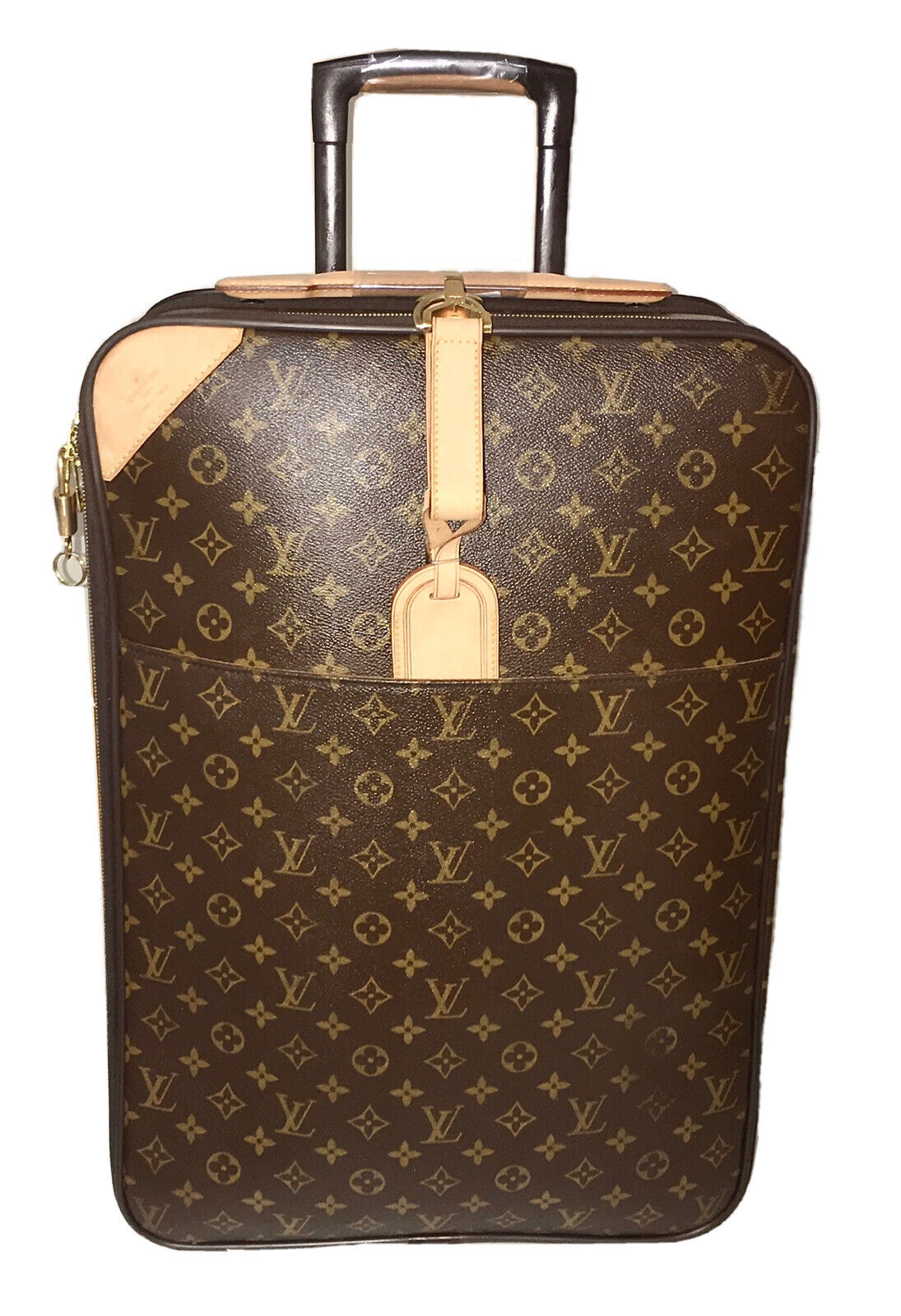 Louis Vuitton Pegase 55 Suitcase Classic w/ Name Tag Lock Key + COA