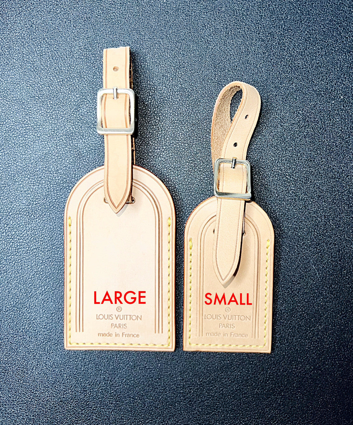 Louis Vuitton Name Tag Natural Vachetta Large w/ Poignet Strap - 1 Set 007