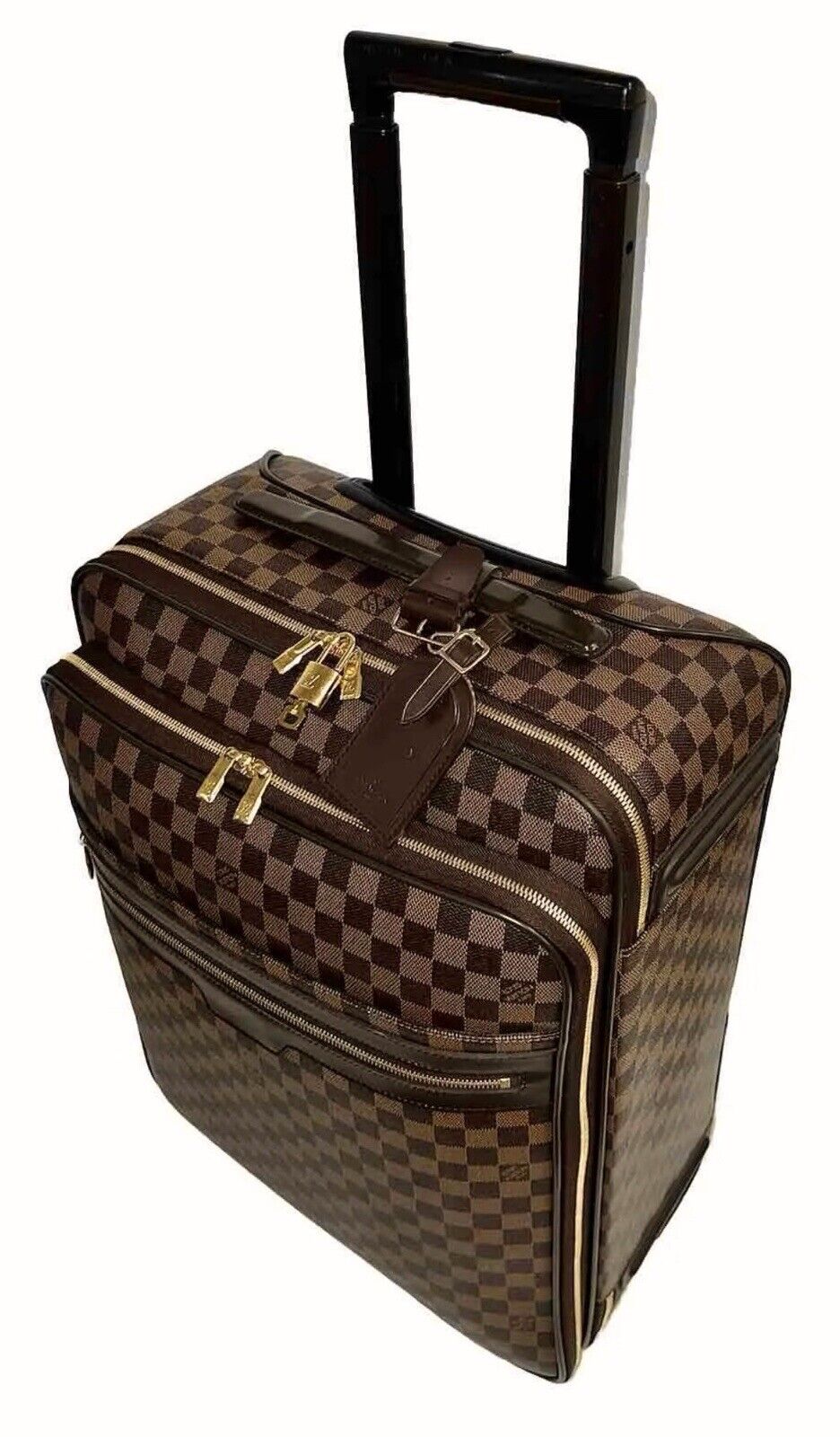 Louis Vuitton Business Pegase Suitcase w/ Lock Key Damier Ebene w/ COA