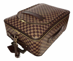 Louis Vuitton Pegase Rolling Suitcase Damier Ebene w/ Garment Bag & COA