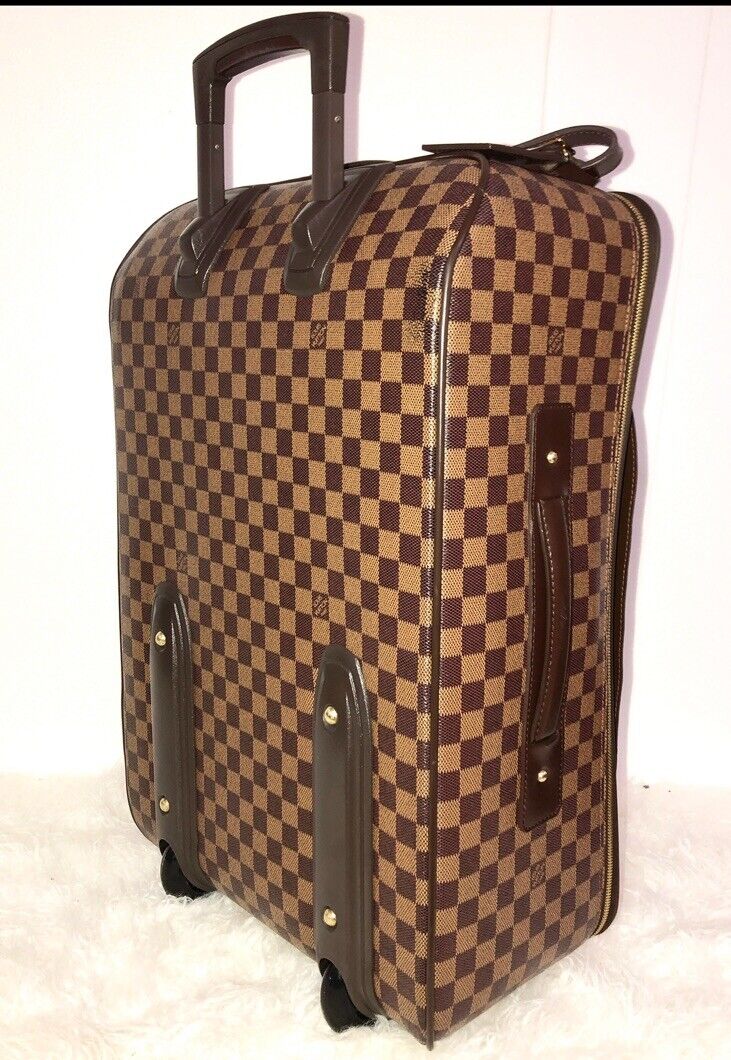 Louis Vuitton Pegase 55 Damier Ebene Rolling Suitcase Bag w/ Lock Name tag COA