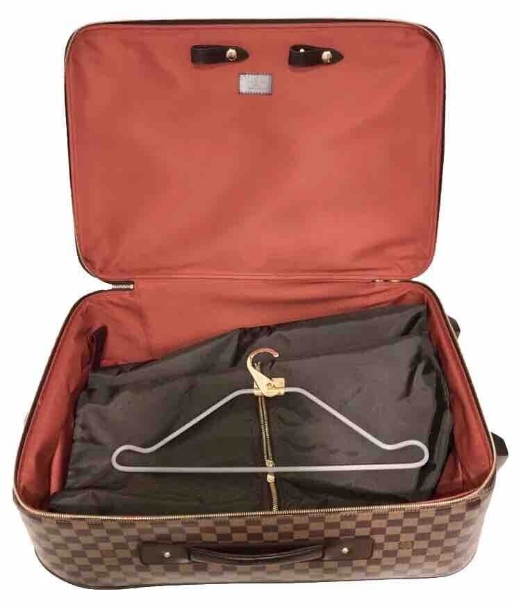 Louis Vuitton Pegase Damier Ebene Rolling Suitcase Bag w/ Garment Hanger +COA