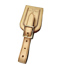 Louis Vuitton Name Tag w/ JT Initials Goldtone - Natural Vachetta Small