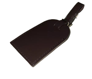 Louis Vuitton # 71 Leather Name Tag Damier Ebene Goldtone UEC