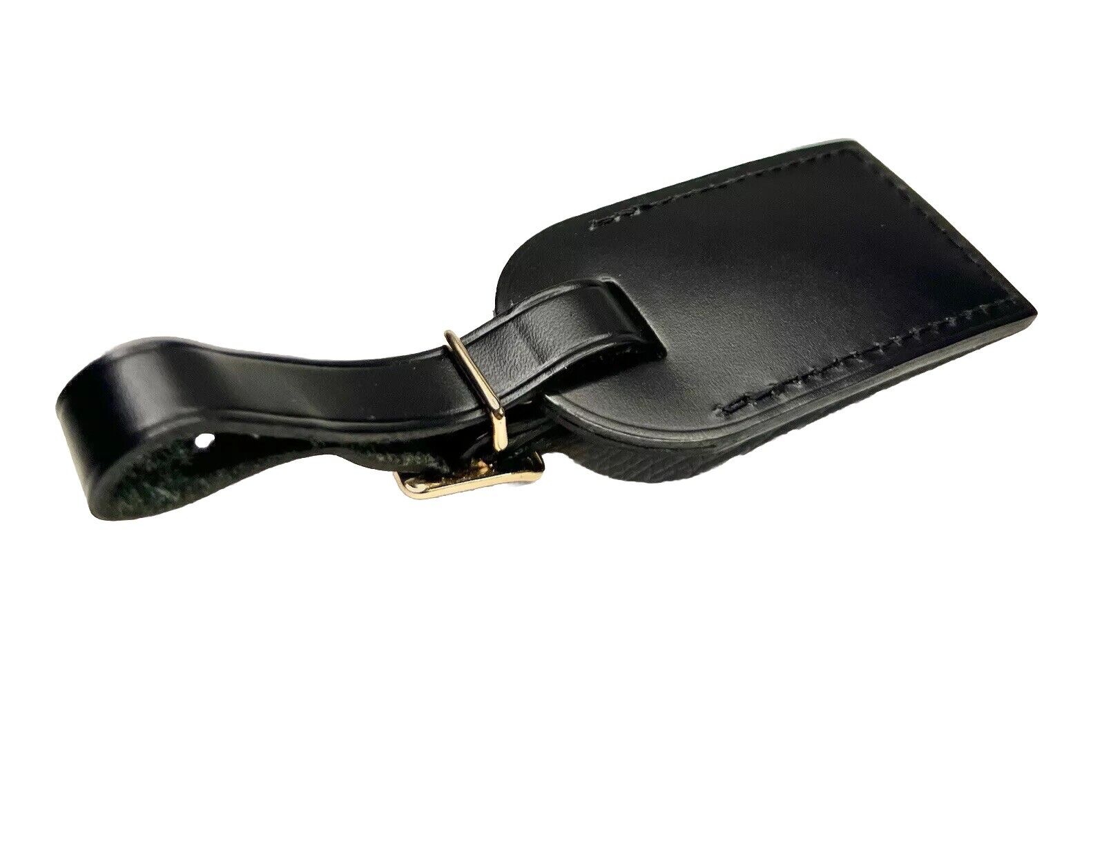 Louis Vuitton Name Tag Black Calfskin Leather Small Gold tone - 1 pc UEC