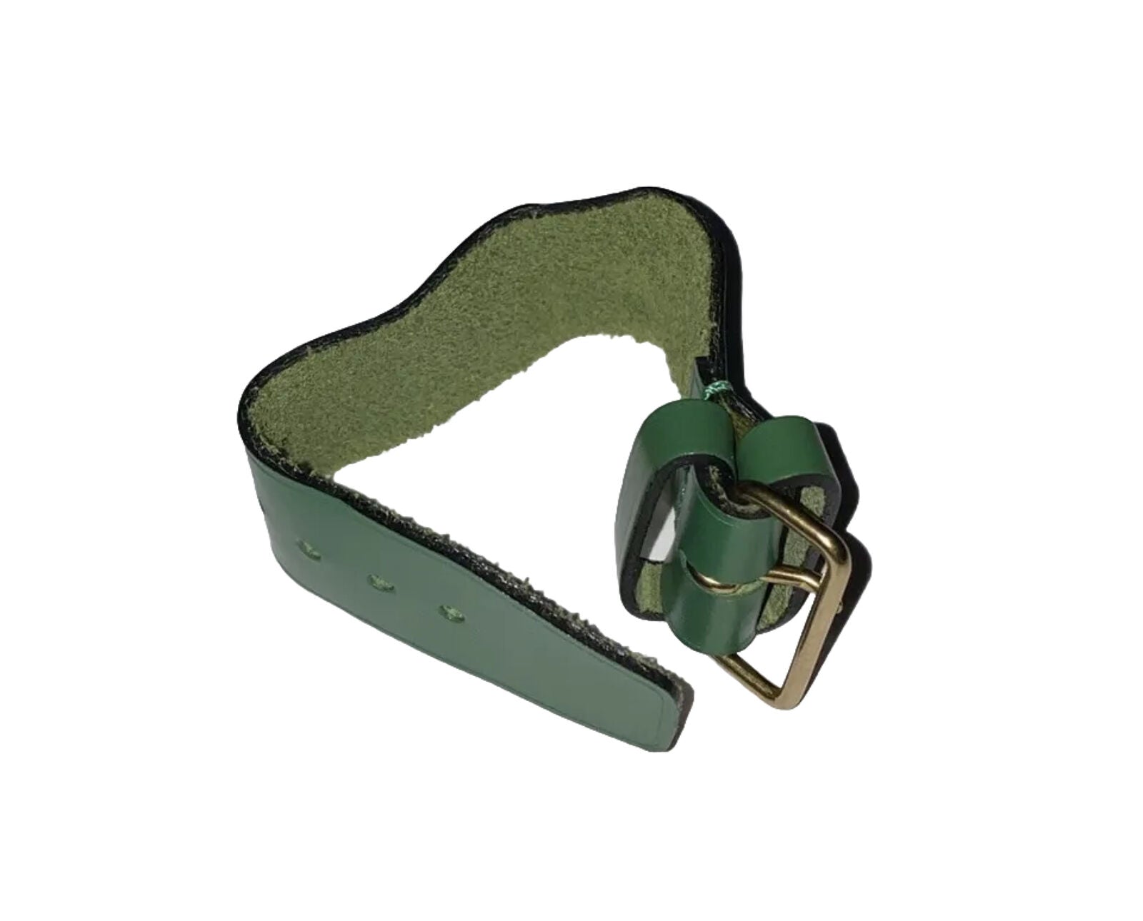 Louis Vuitton Green Leather Strap Poignet Calfskin Goldtone Brass