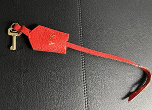 Louis Vuitton PARIS Red Clochette Keybell Leather w/ Skeleton Key