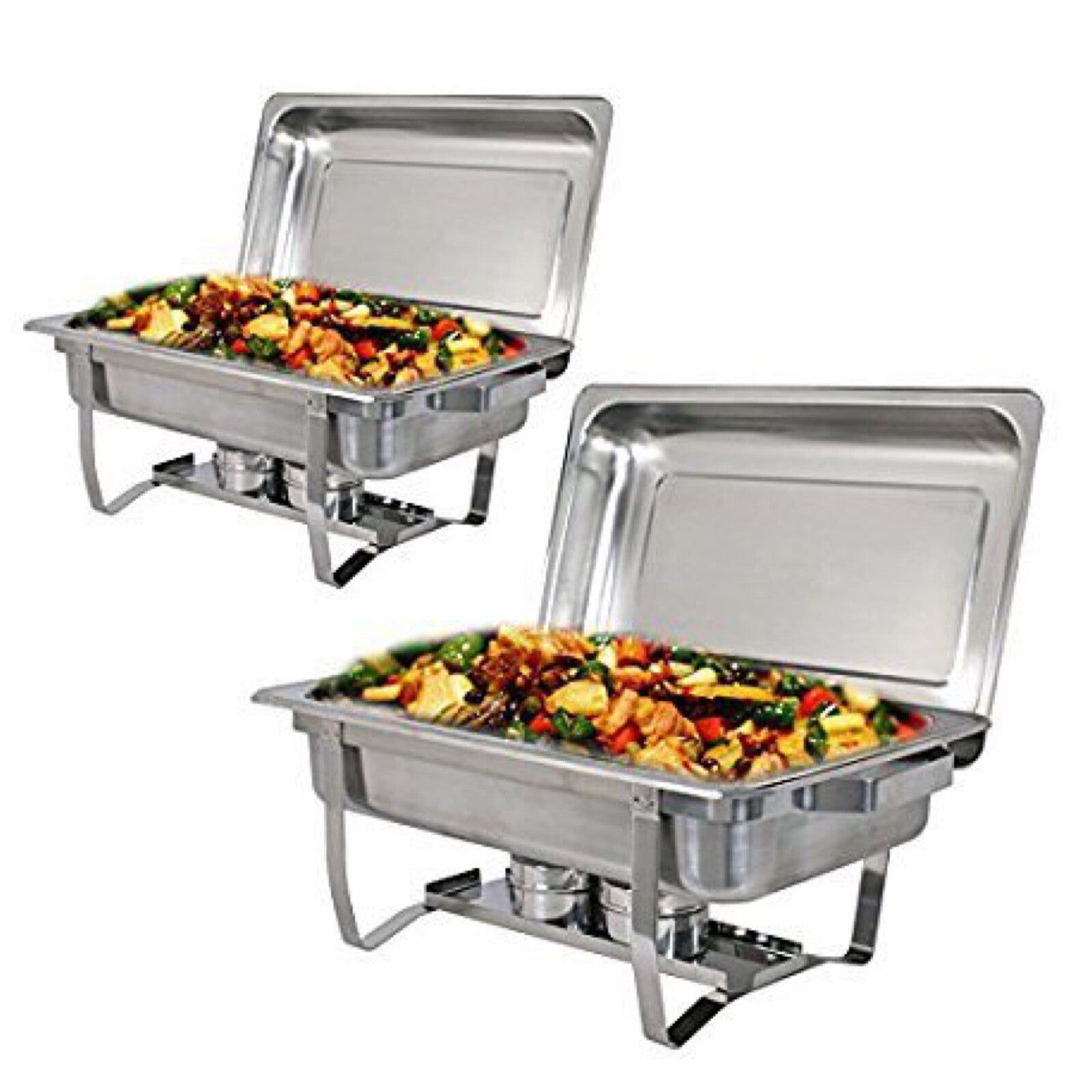 Stainless Steel Buffet Catering Dish Holiday Party - 8 QT Full Size - 1 Set