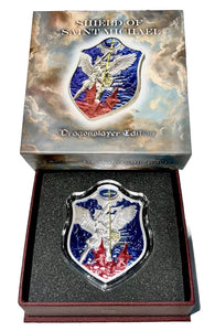 Silver 2 oz .999 St. Michael's Shield Colorized Dragon Slayer Edition 2024