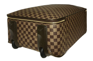 Louis Vuitton Pegase 55 Rolling Carry Suitcase Bag Damier Ebene w/ COA