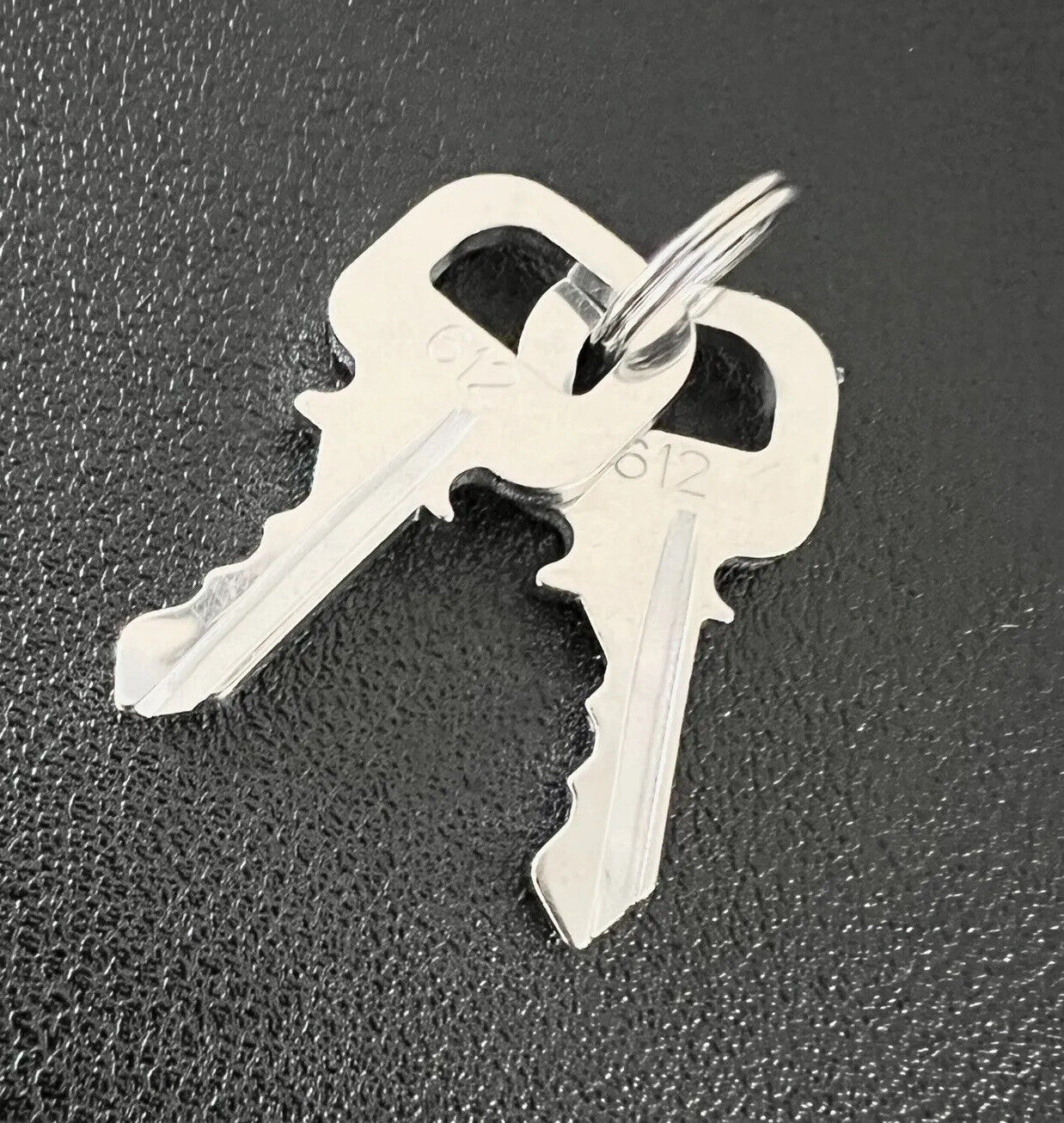 Louis Vuitton Key 612- 1 Set - For Silver tone Palladium Lock Padlock # 612