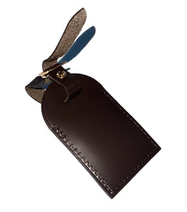 Rare Louis Vuitton # 71 Name Tag Damier Ebene Goldtone UEC