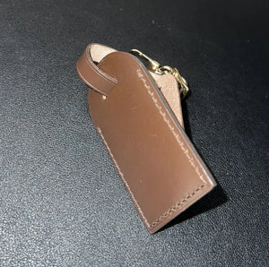 Louis Vuitton Luggage Tag w/ AO Initials Brown Leather Damier Ebene