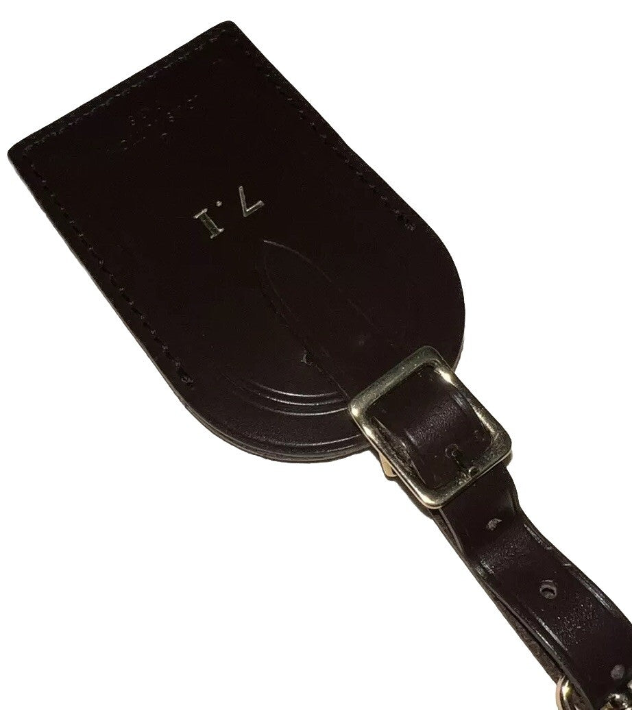 Rare Louis Vuitton # 71 Name Tag Damier Ebene Goldtone UEC