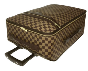 Louis Vuitton Pegase 55 Rolling Carry Suitcase Bag Damier Ebene w/ COA