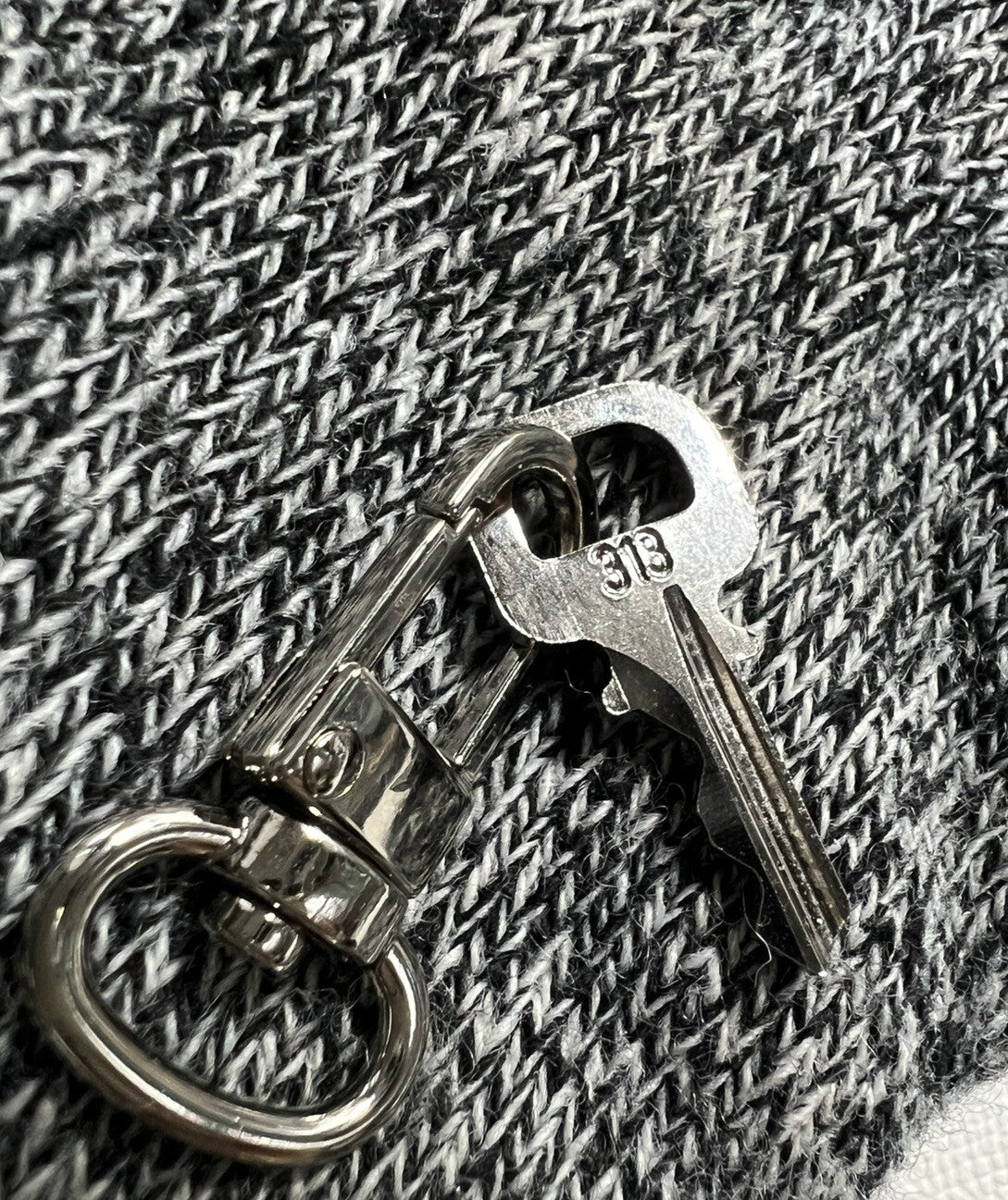Louis Vuitton Key 313 Silver tone for AUTHENTIC Lock only # 313