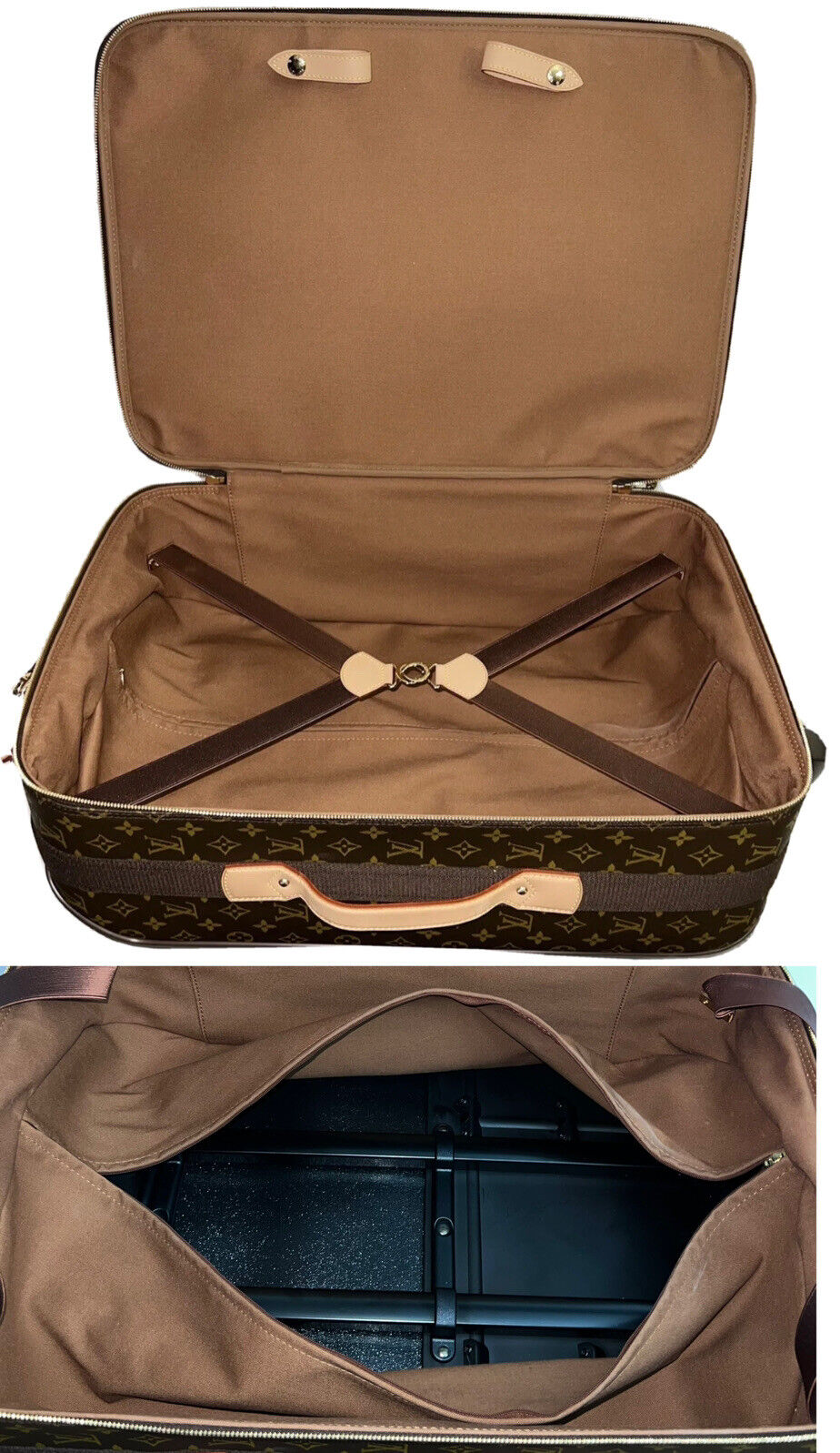 Authentic Louis Vuitton Pegase Timeless Rolling Cabin sz Suitcase Bag + COA