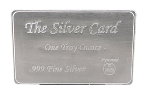 1 oz Silver Card .999 Fine Credit Card Wallet size New w/ COA