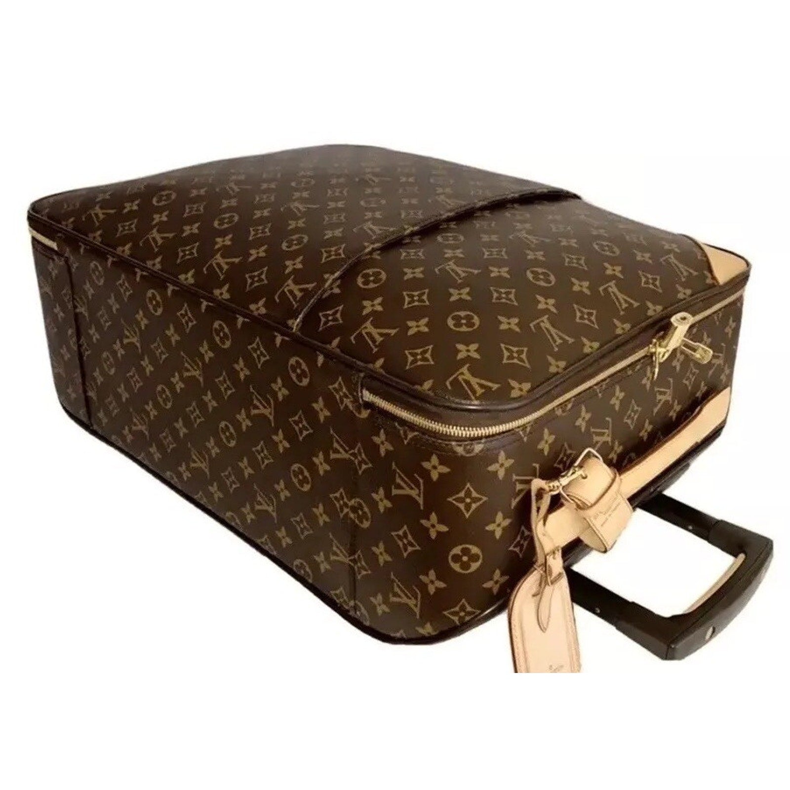 Louis Vuitton Pegas Monogram Suitcase Bag w/ COA Garment Hanger Lock LV Tag