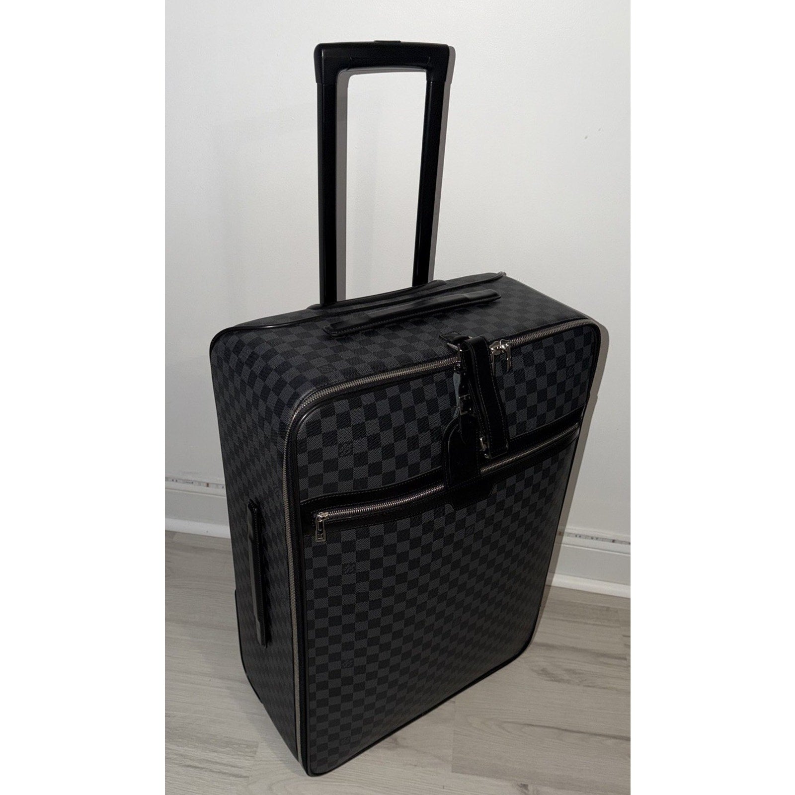 Louis Vuitton Pegase 65 Graphite Ebene Suitcase Rolling Travel Bag Pristine