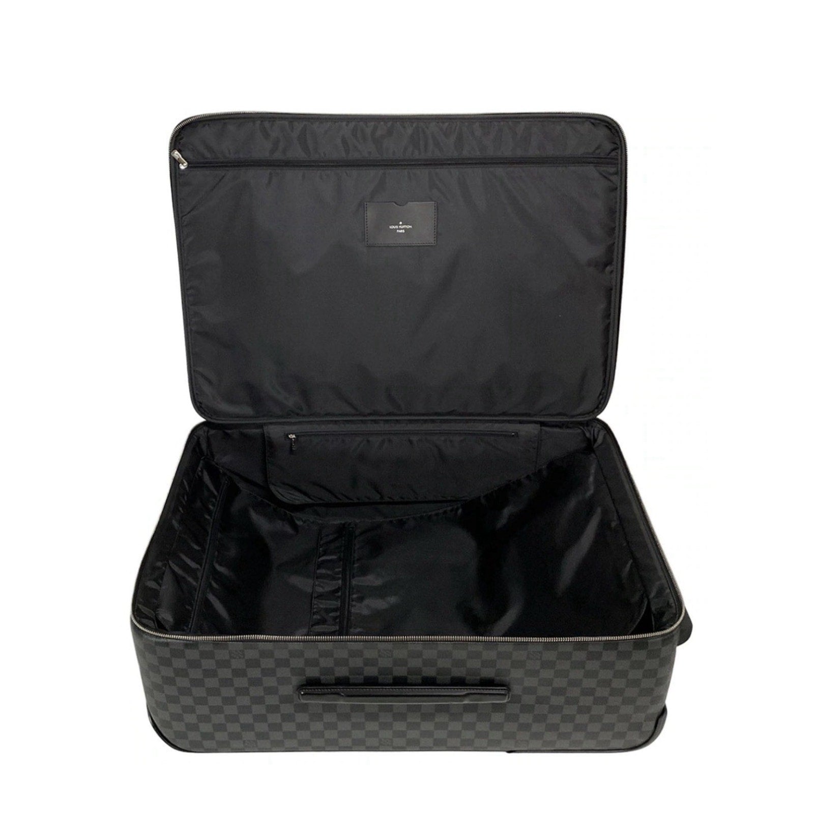 Louis Vuitton Pegase 65 Graphite Suitcase Luggage Bag Silver Tone w/ Pro Cover