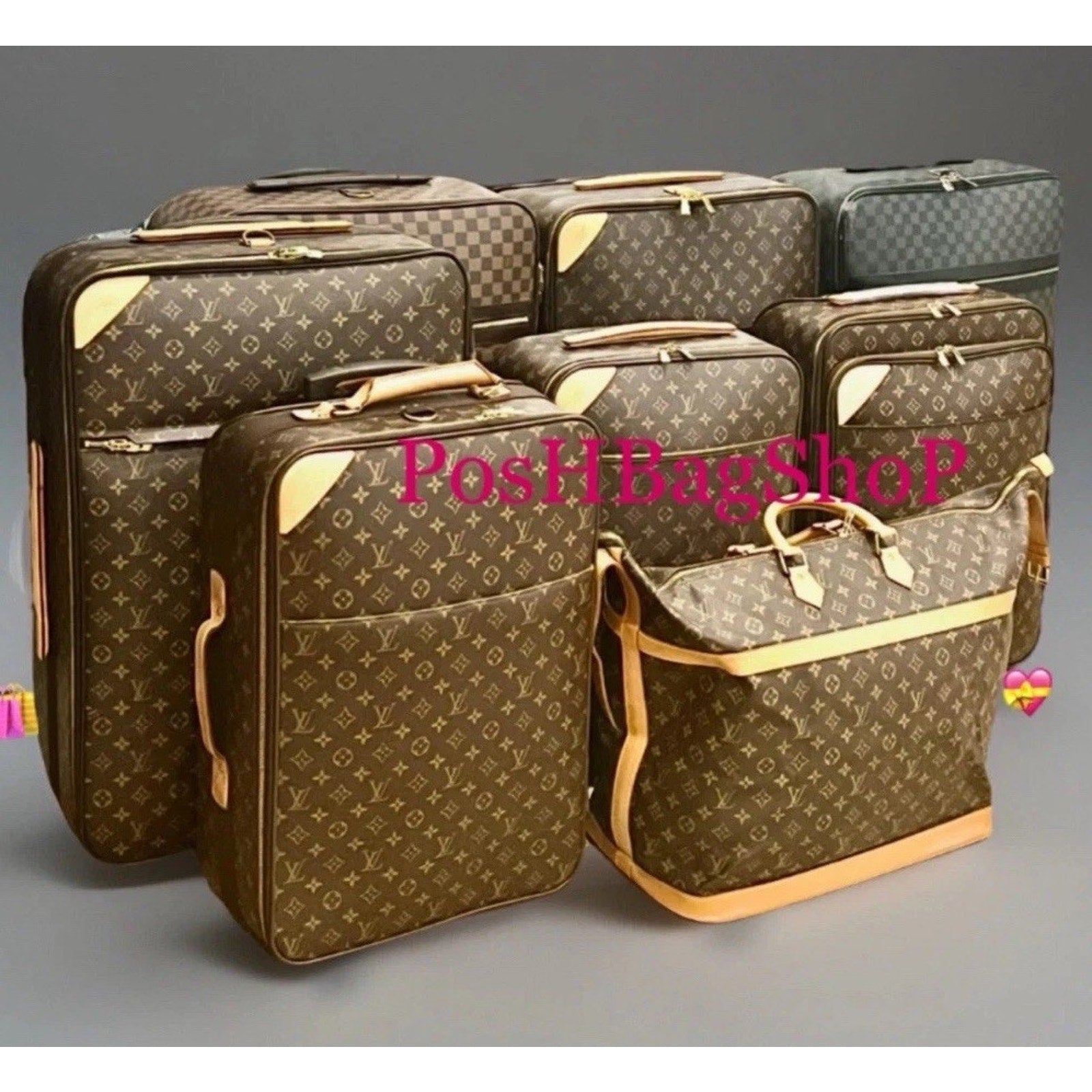 Louis Vuitton Pegase 65 Monogram Suitcase Luggage Bag w/ COA Cover Jacket