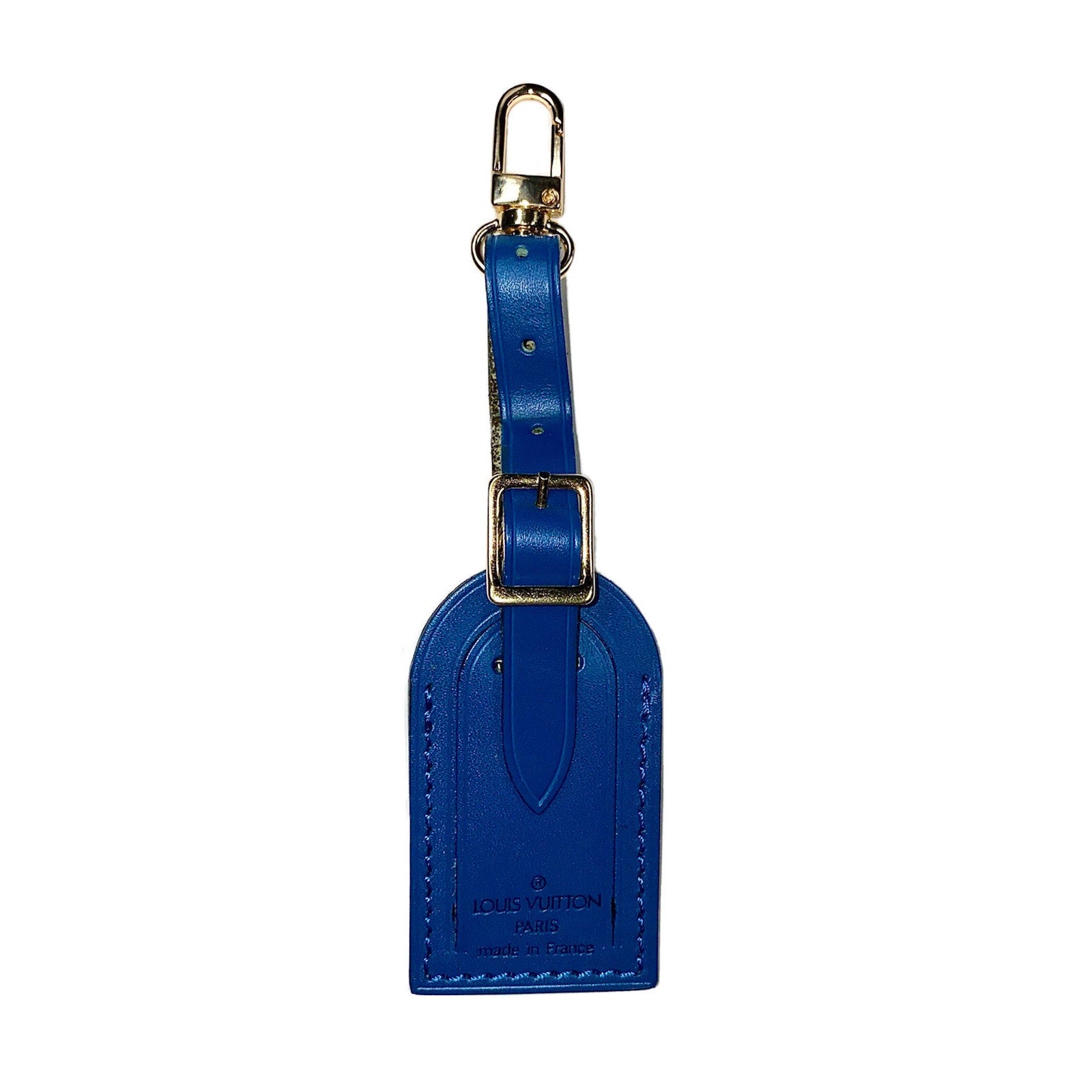 Louis Vuitton Blue Luggage Tag Small Leather Toledo France - 🇫🇷