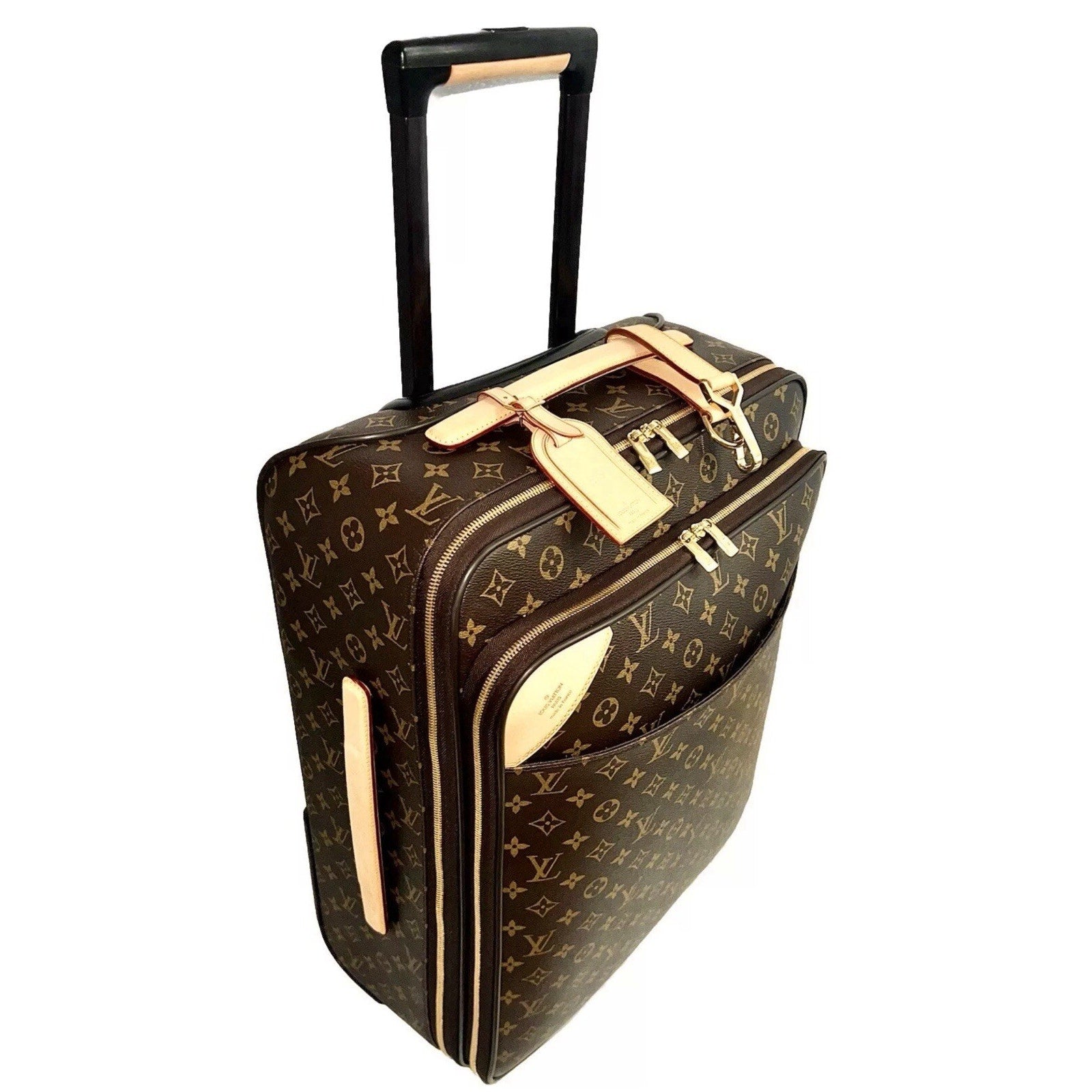 Louis Vuitton Business Pegase 55 Suitcase Monogram w/ Garment bag Dustbag Travel