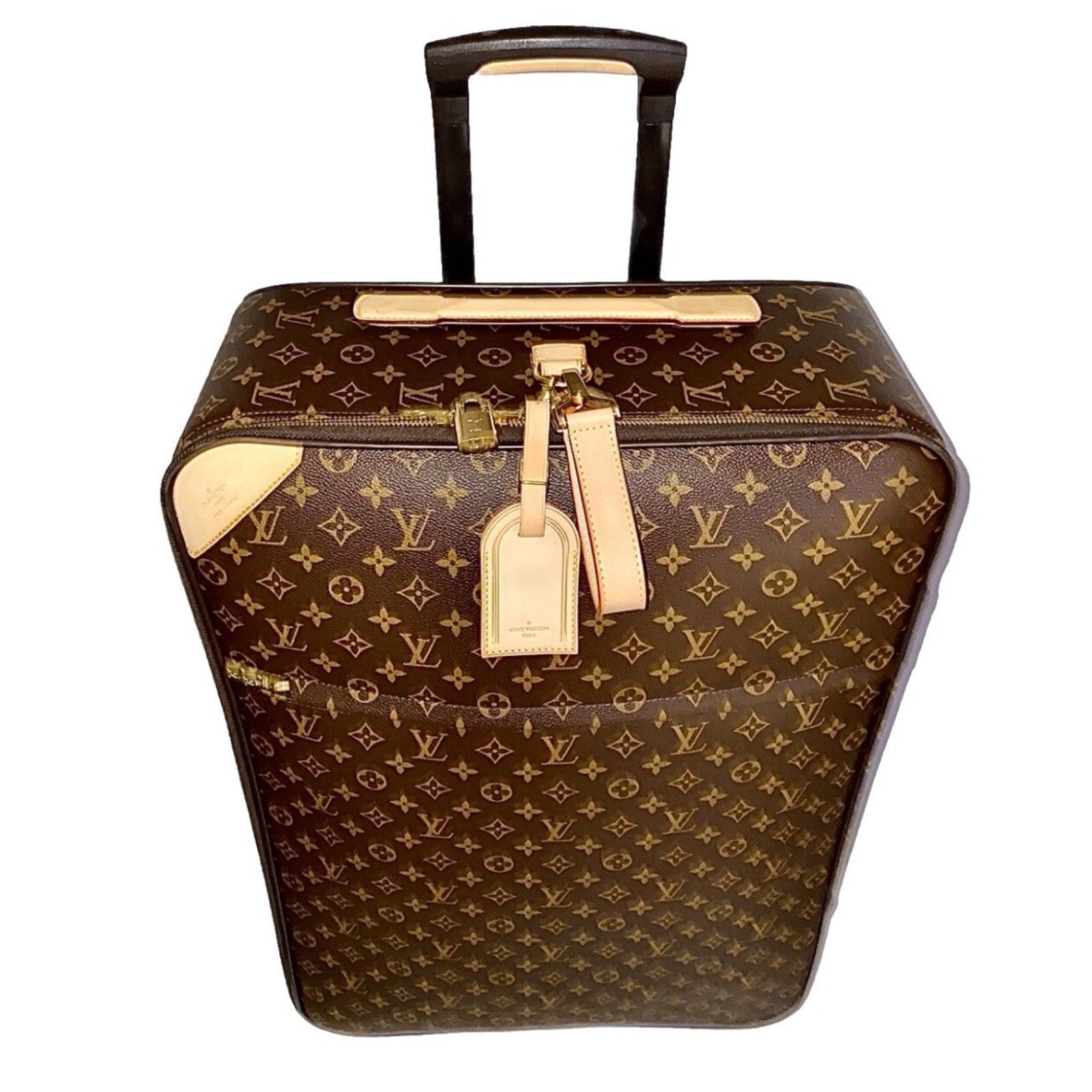 Louis Vuitton Pegase Monogram XL Suitcase w/ Dust-Cover LV Tag Lock COA