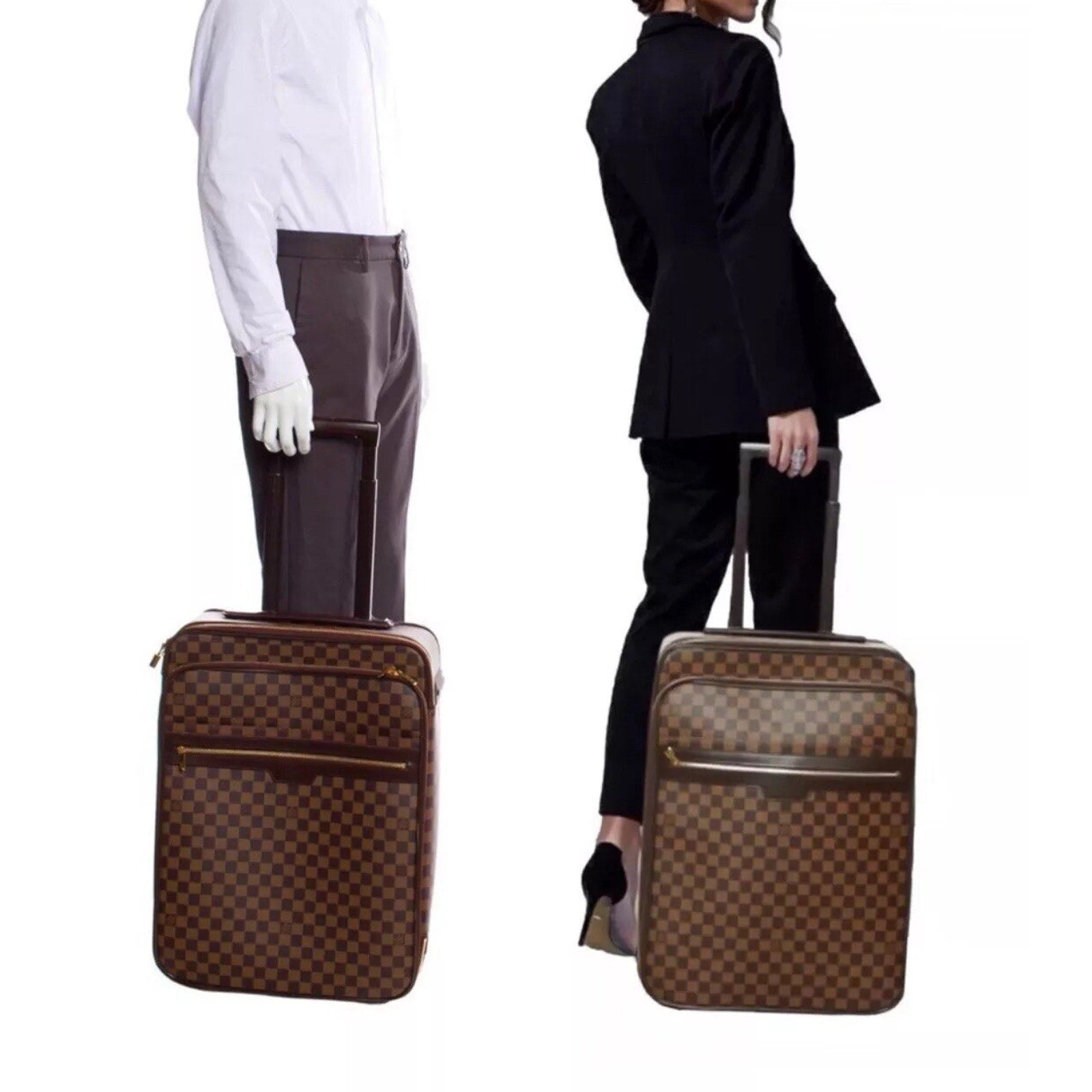 Louis Vuitton Pegase Business Suitcase Damier Ebene w/ Dustbag Strap Garment Bag