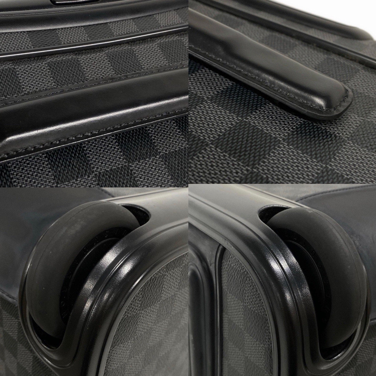 Louis Vuitton Pegase 65 Graphite Suitcase w/ Silvertone Garment Bag Pristine