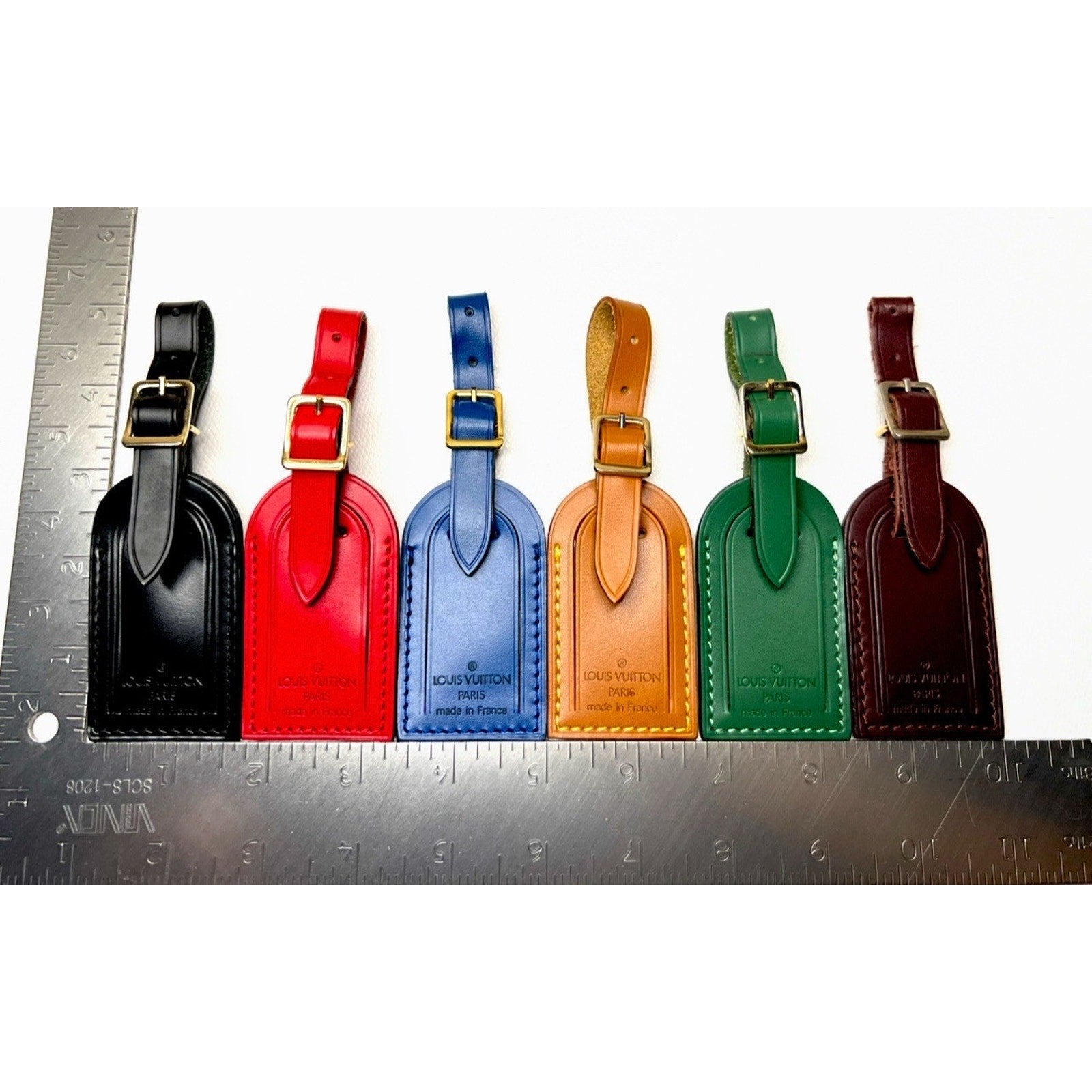 Louis Vuitton Kenyan Fawn Name Tag Goldtone Small - 1 pc France