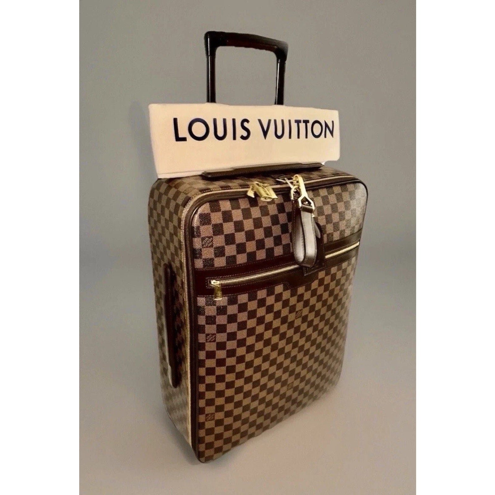 Louis Vuitton Pegase 55 Legere Damier Ebene Suitcase w/ Strap Coa Dust-bag