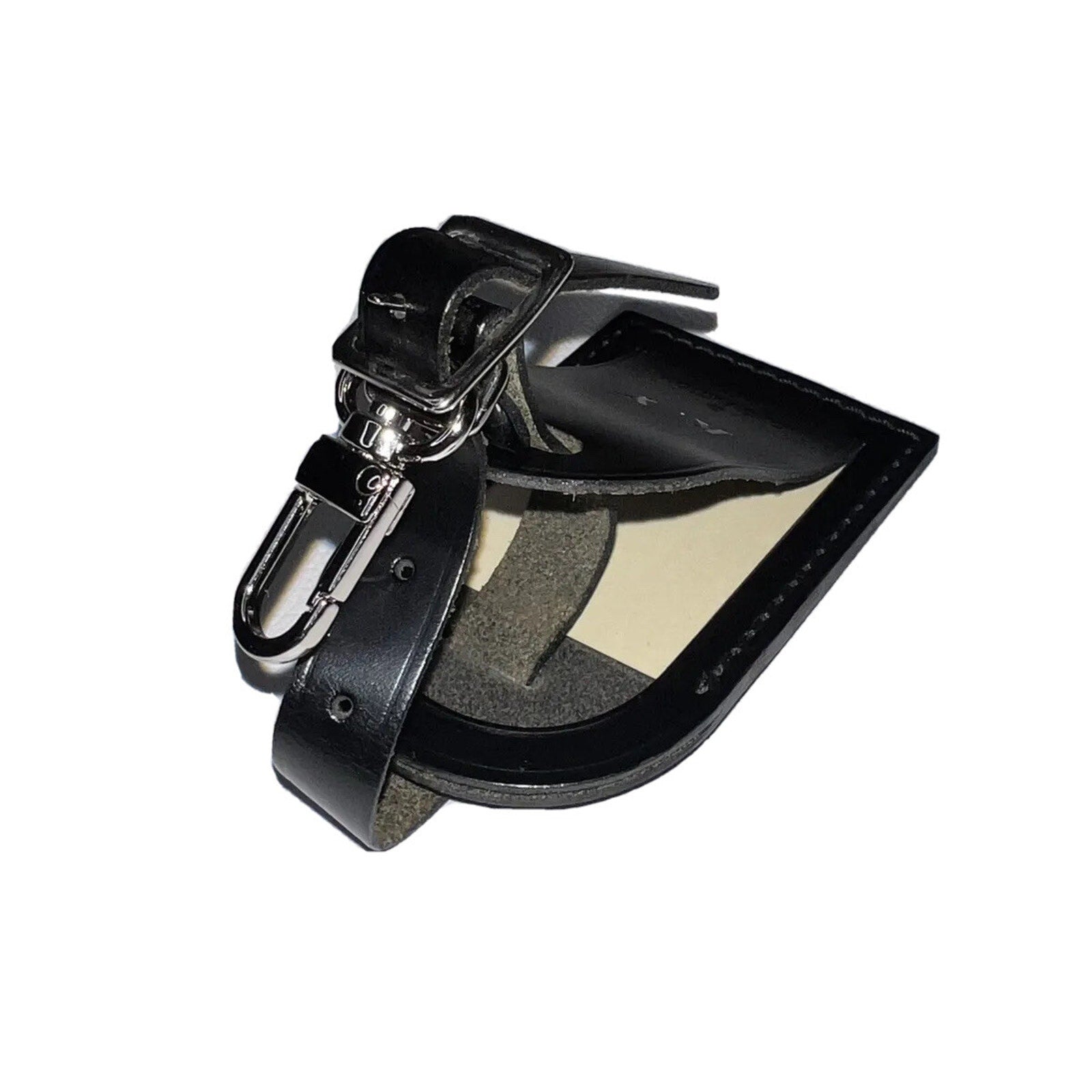 Louis Vuitton Paris Black Name Tag w/ KY Initials Silver- tone Metal UEC