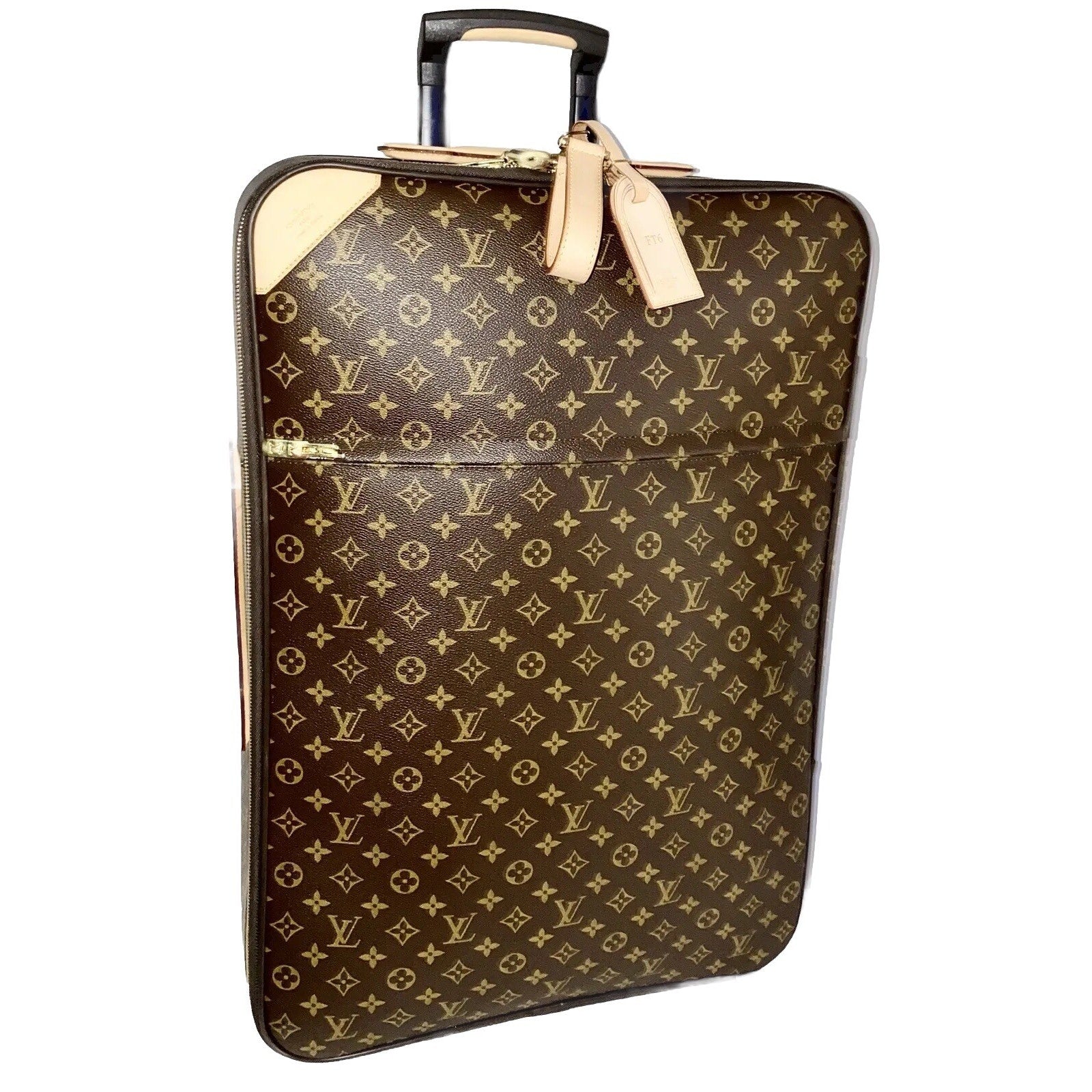 Louis Vuitton Pegase 70 Vintage LV Suitcase Luggage w/ Strap COA Garment Bag