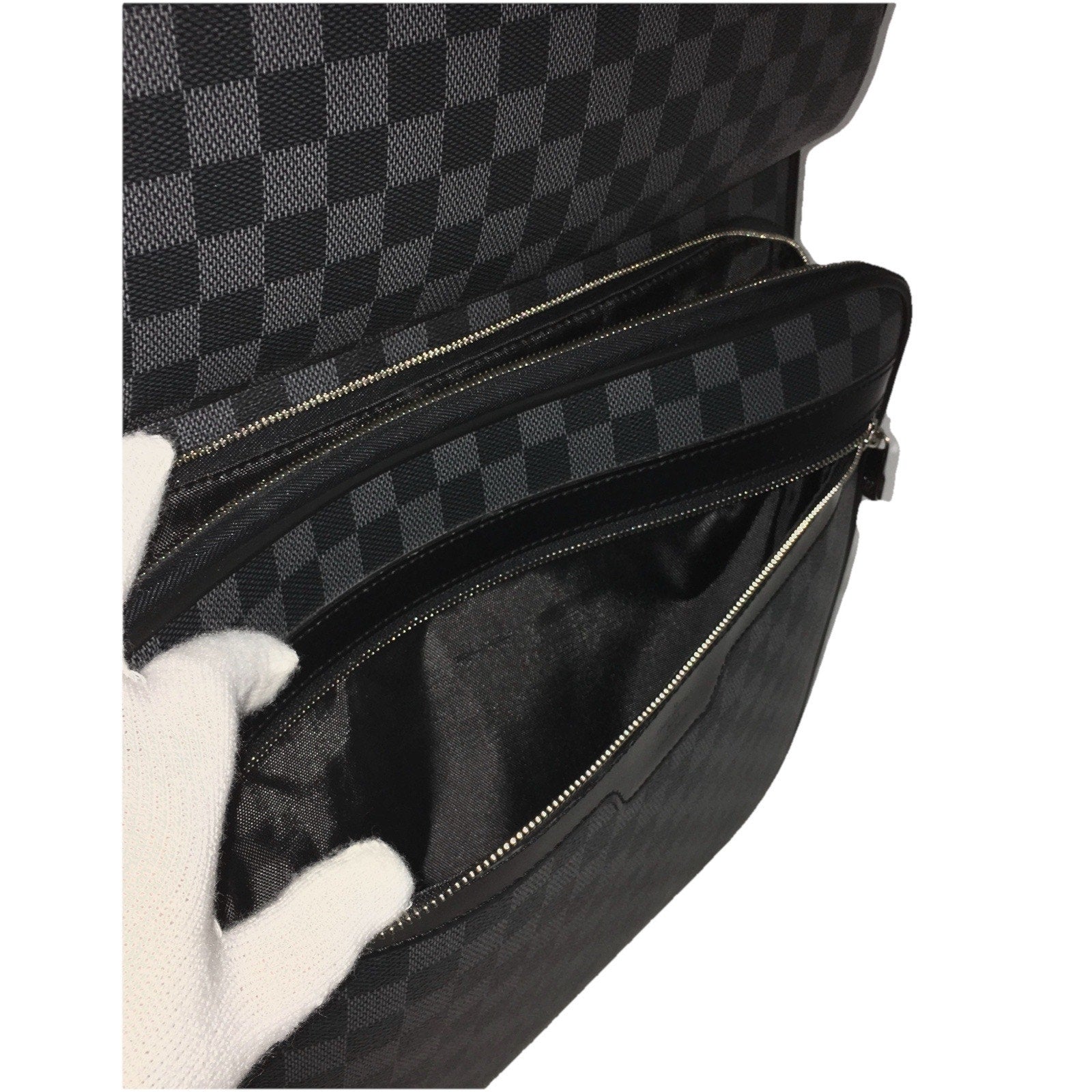 Louis Vuitton Pegase 55 Suitcase Graphite Bag Silver tone w/ Garment Bag